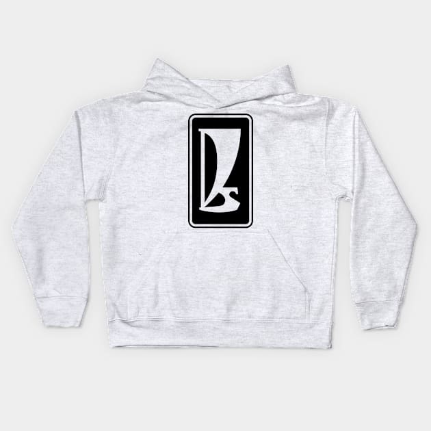 Lada Logo 1980s without lettering (black) Kids Hoodie by GetThatCar